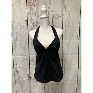 NWT Mossimo Black Tankini Swimsuit Top Size Small